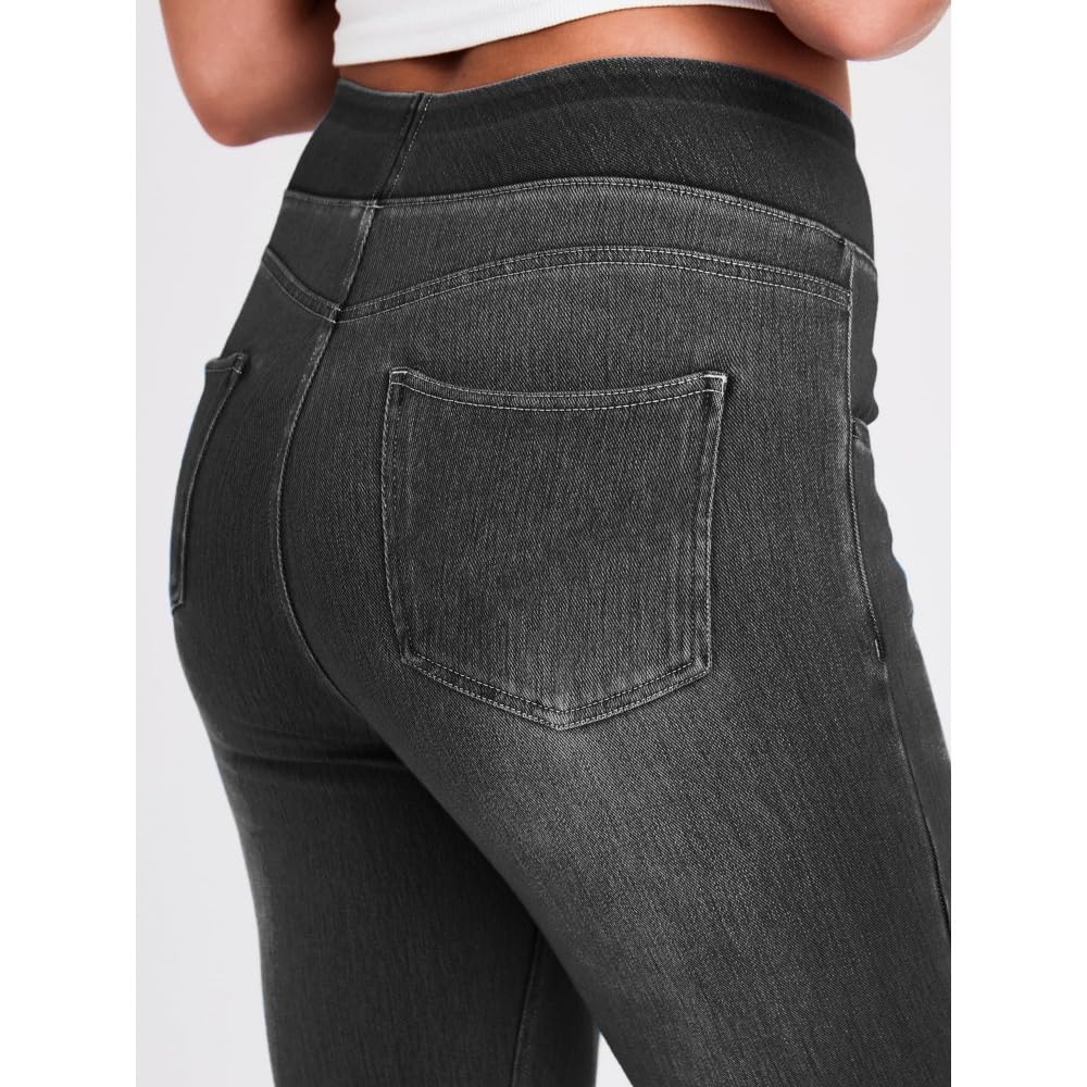 Jeans Mujer Stretch de Tiro Alto Corte Bootcut Lavado Denim Pantalones Casual Efecto Moldeador con Bolsillos Ajuste Recto y Cómodo skinny/A/S
