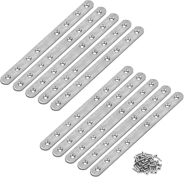 10 Pack 11-5/8 x 3/4 Long Stainless Steel Flat Mending Plate Bracket