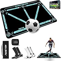Vista 8 de Soccer Training Mat with Adjustable Soccer Trainer - Non-Slip Soccer Training Equipment for Kids Youth to Boost Speed, Strength & Coordination