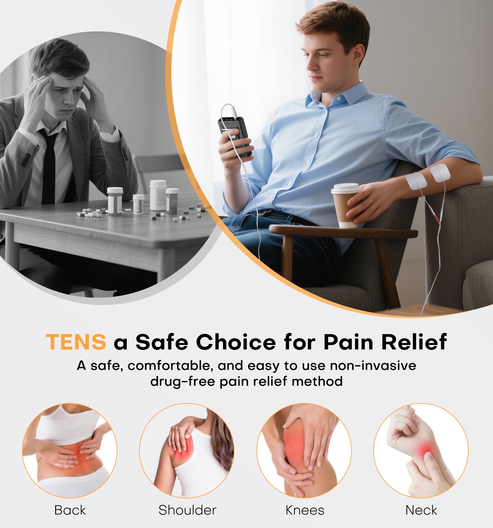 Amazon.com: TENS EMS Muscle Stimulator Unit, FDA Cleared 48 Modes 