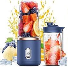 Portable Blender Electric Juicer USB Rechargeable Fruit Mixers Mini Personal Smoothie Maker 6 Blades 3 Gears Ideal for smoothies, protein shakes, fresh juices, sauces -1500mAh Battery