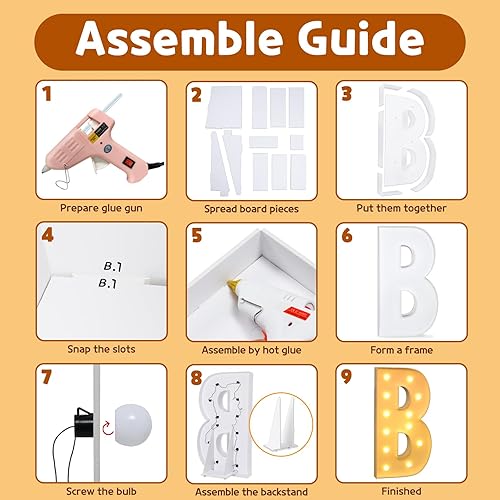 Miniatura 3 de imprsv Letras iluminadas, letras de marquesina de 4 pies para decoración de cumpleaños, boda, compromiso, fiesta, marquesina, grande, para