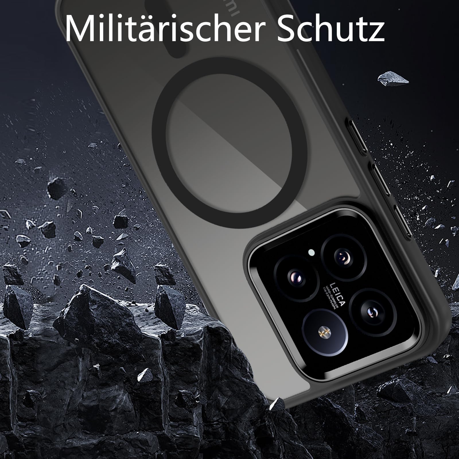 Fin2feel Hülle Für Xiaomi 14 – MagSafe-kompatibel Mit Magnetischem Ring & Panzer-Schutzglas