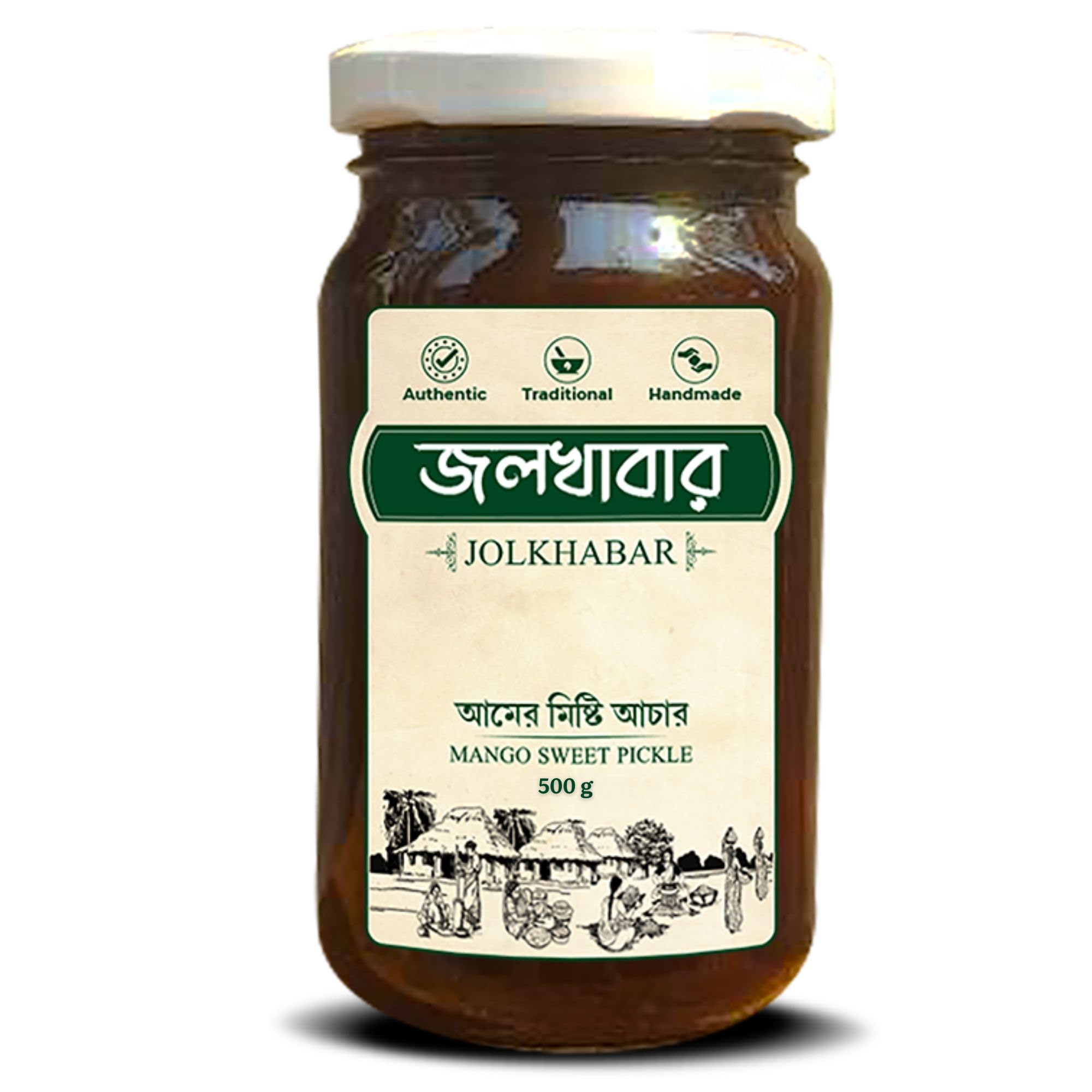 JOLKHABAR | AAM er Misti ACHAR 500gm Pack | Mango Sweet Pickle | Authentic Traditional Handmade | Bengali Recipe | 500gms