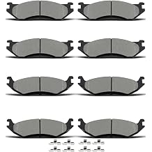 D966 D898 8pcs Ceramic Front Rear Brake Pads Set With Clips Fit For 2003 2004 2005 2006 Dodge Durango,For 2002 2003 2004 2005 Dodge Ram 1500