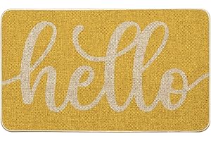 Artoid Mode Hello Spring Doormat: Bright Yellow Porch Decor