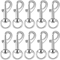 Vista 11 de 20 ganchos a presión para pernos para clips de correa de perro, gancho giratorio de metal resistente para correa de perro, dureza de mascotas