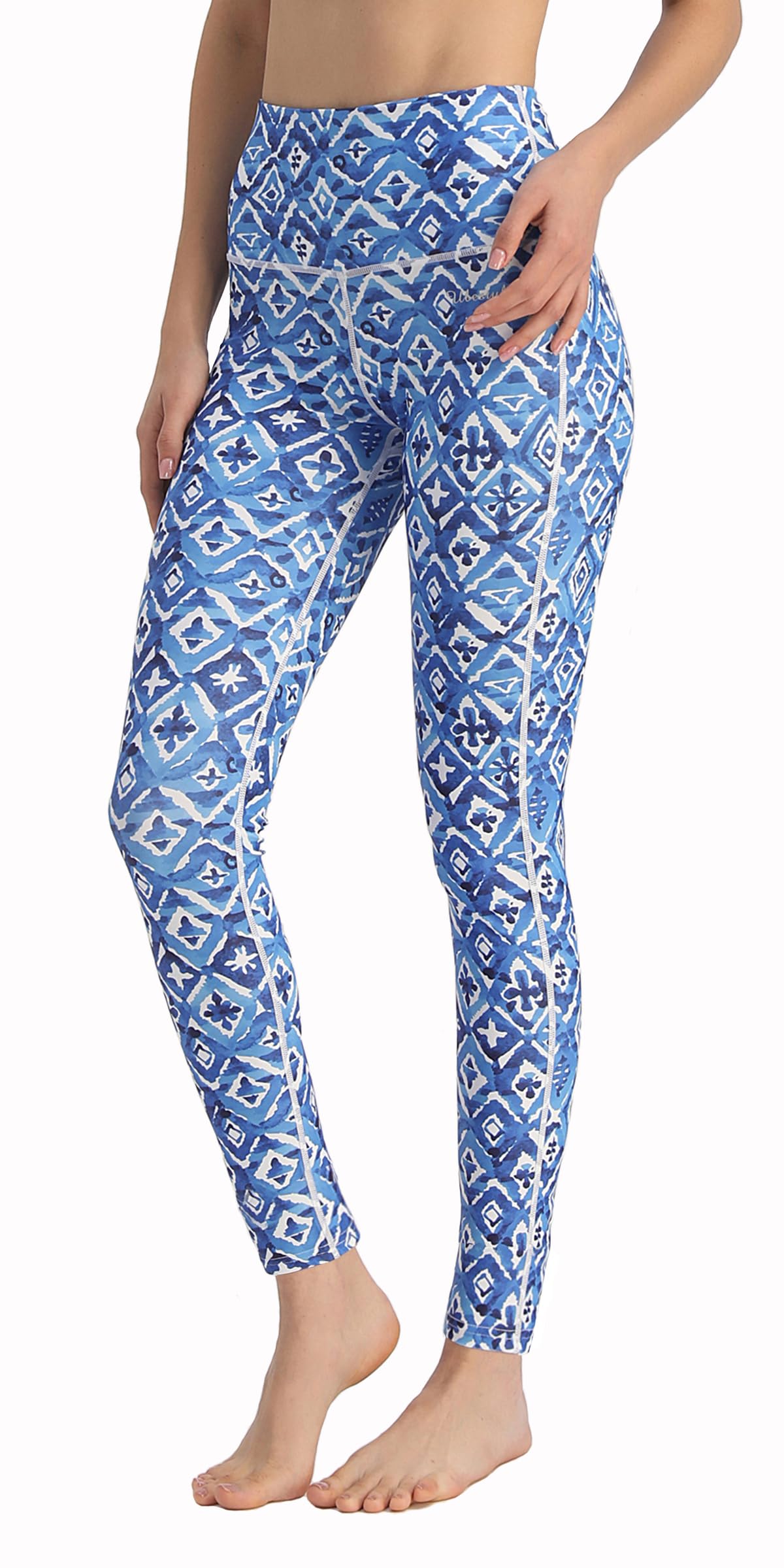 Ubestyle UPF 50+ High Waist Women's Long Swim Pants Swim Leggings Swimming Tights Sun Protective