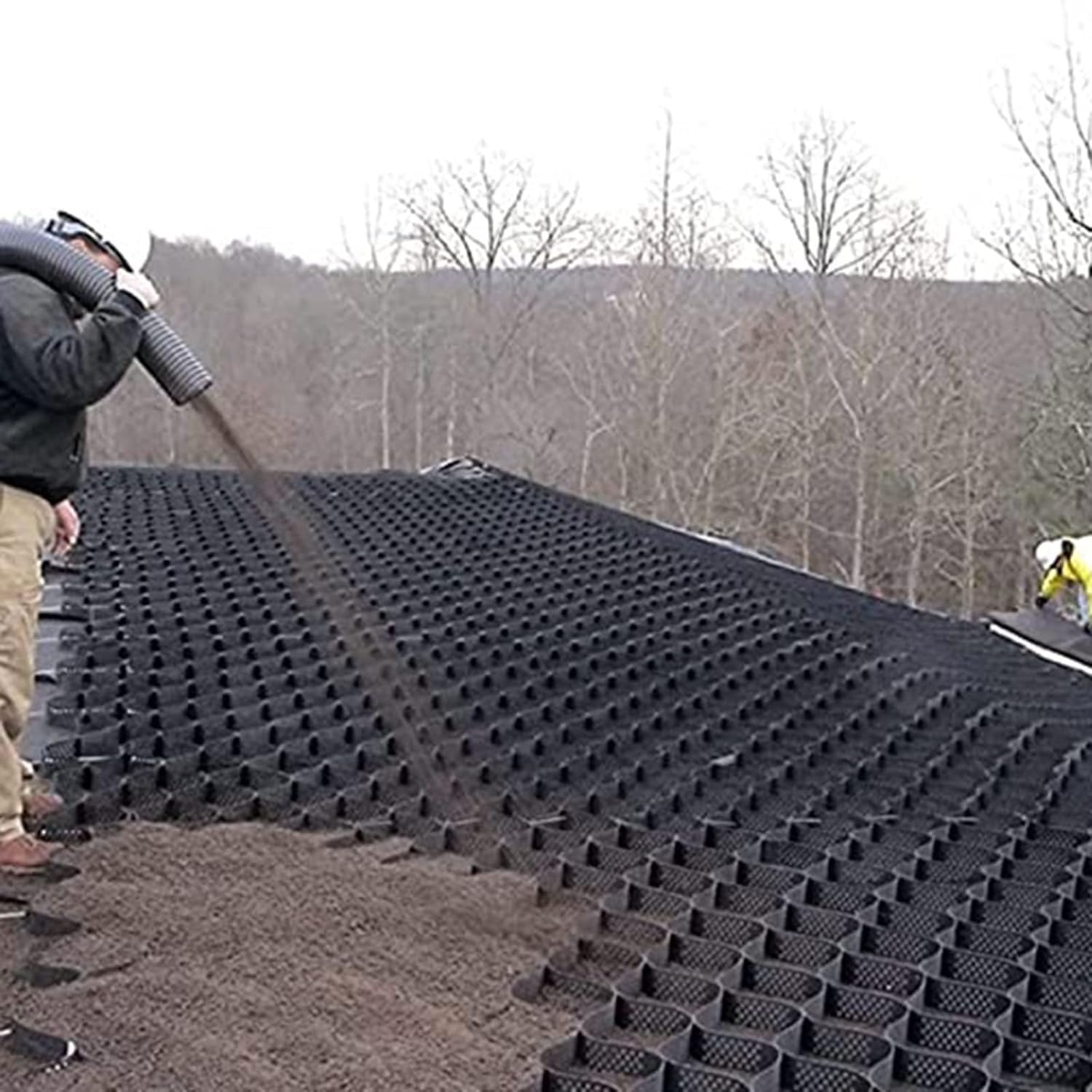 Géogrille de sol flexible en HDPE 10x6m pour terrassement de jardin