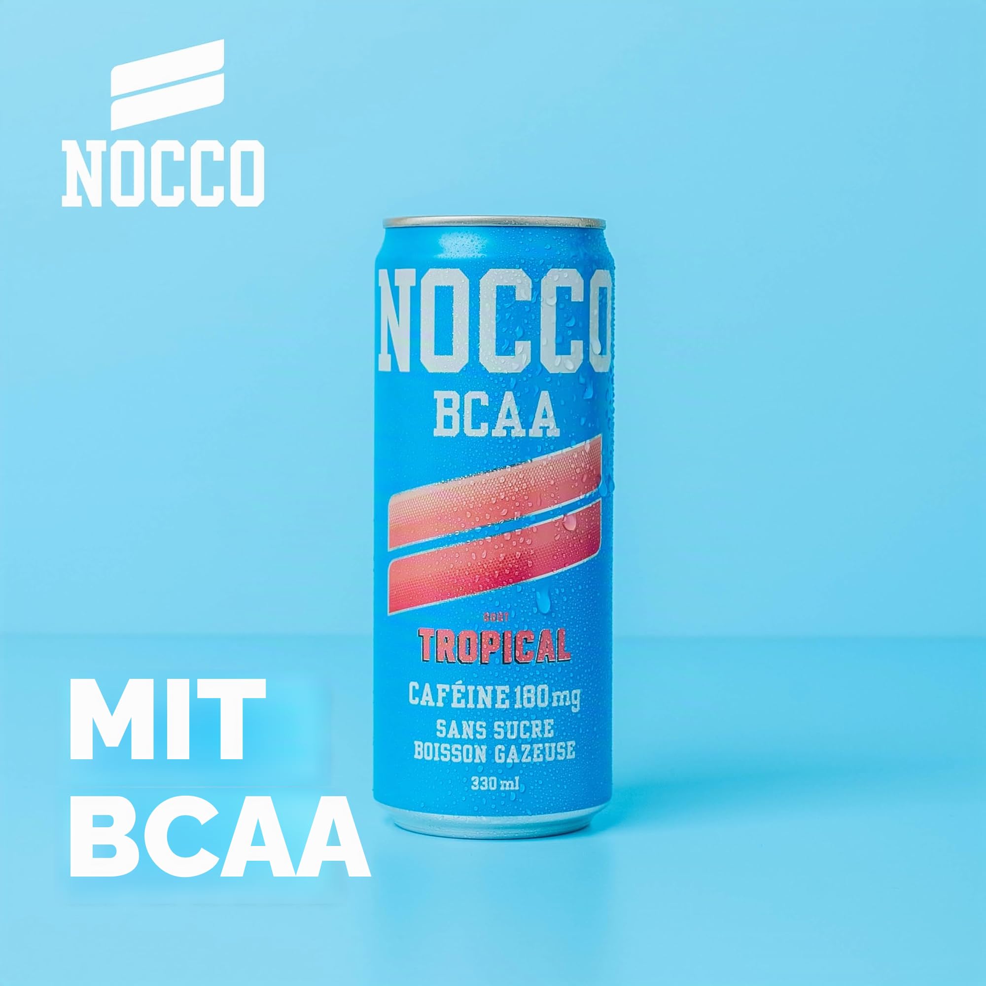 NOCCO BCAA Tropical Energy Drink 180mg Koffein 24 x 330 ml