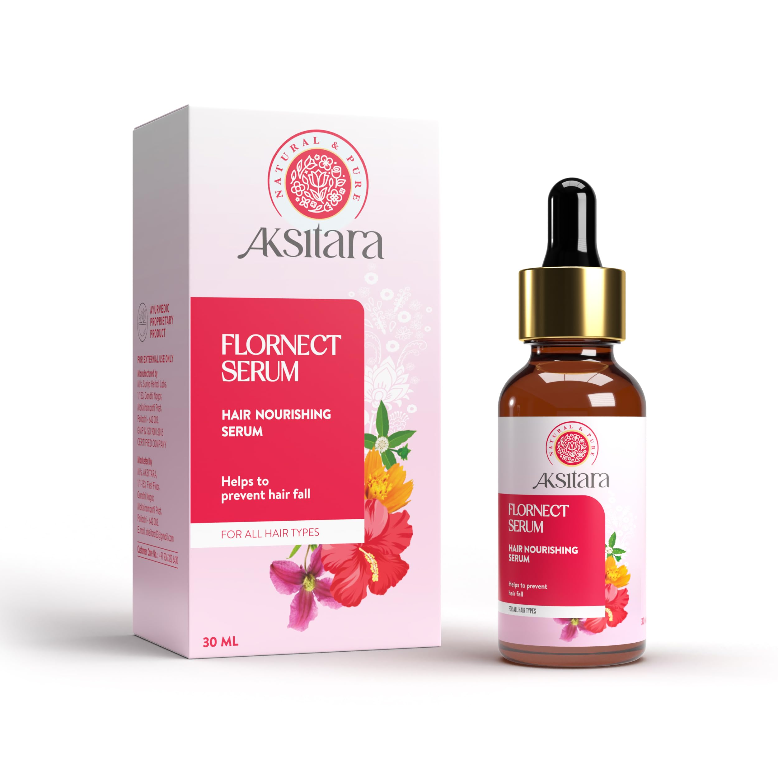 Aksitara Flornect Serum (30ml pack of 1) Serum for damaged hair- Anti- dandruff serum-Moisturizing hair serum- Hair growth serum- Ayurvedic nourishing serum for all hair types-image-16