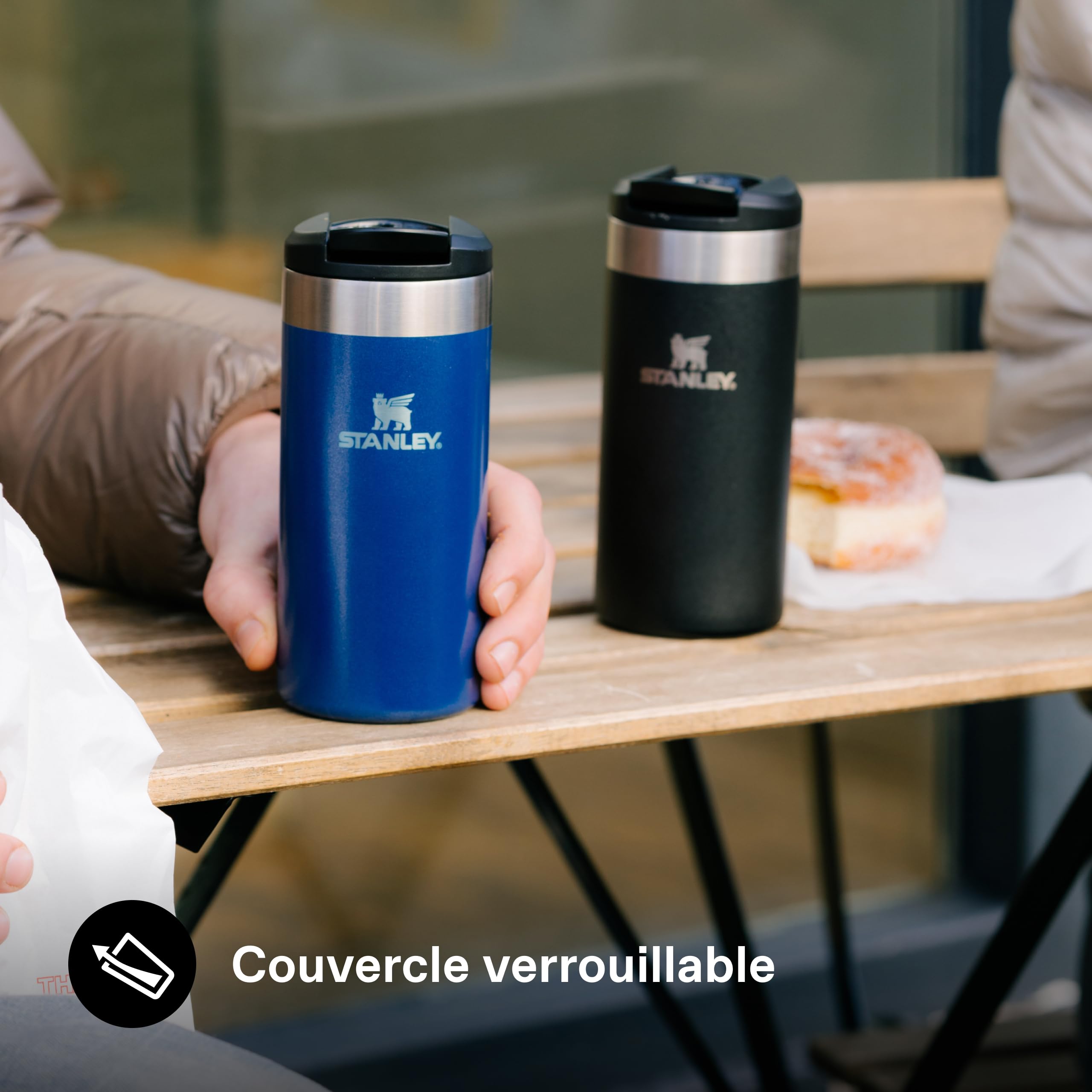 STANLEY 1913 Aerolight Transit Mug Isotherme Café - Chaud & Froid - Couvercle Étanche et Blocable - Thermos - Lavable au Lave-Vaisselle