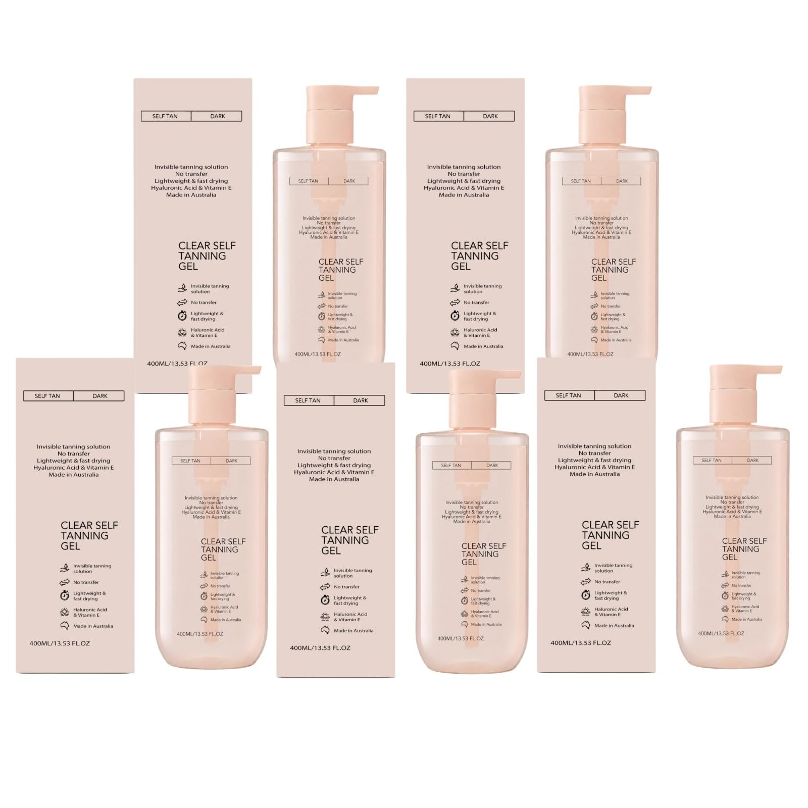 Clear Self Tanning Gel Dark Shade, Invisible Self Tanner