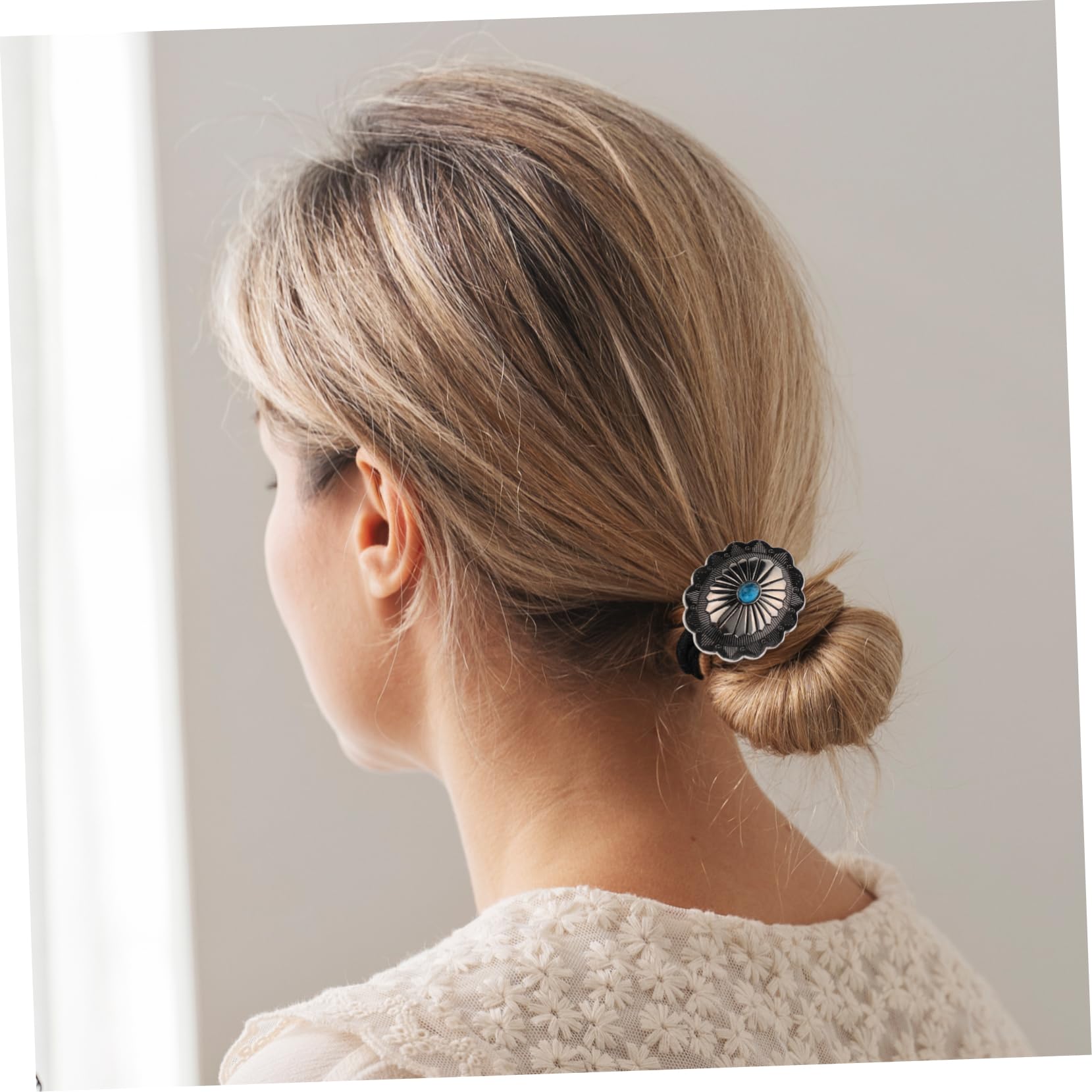 15piezas Coleteros Para Mujer Soporte Elástico Retro Para Coletas Accesorios De Cabello Vintage Detalle Metálico Para Ocasiones