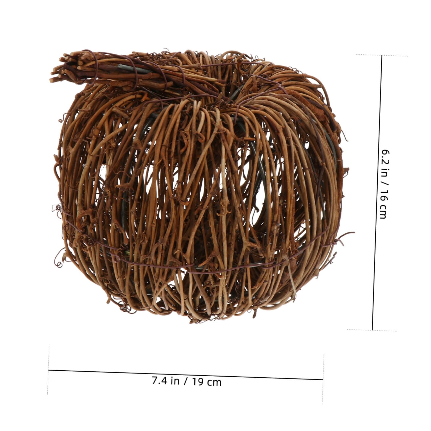 Cabilock 1pc Rattan Woven Pumpkin Decorative Table Ornament for Festive Decor for Halloween Thanksgiving and Autumn Home Decoration Lightweight and Charming Craftsmanship