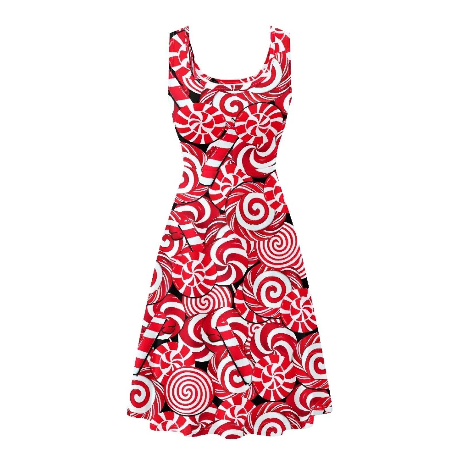 Dreaweet Casual Sleeveless Dresses for Women Girls, Round Neck Tank Dresses with Pockets Summer Sundress Size XS-4XL