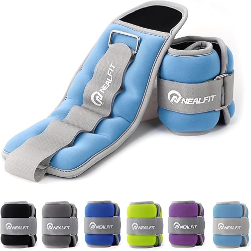 Miniatura 8 de Pesas de tobillo para hombres, mujeres y niños, pesas para piernas, brazos y muñecas con correa ajustable para correr, gimnasia, aeróbica, gimnasio,