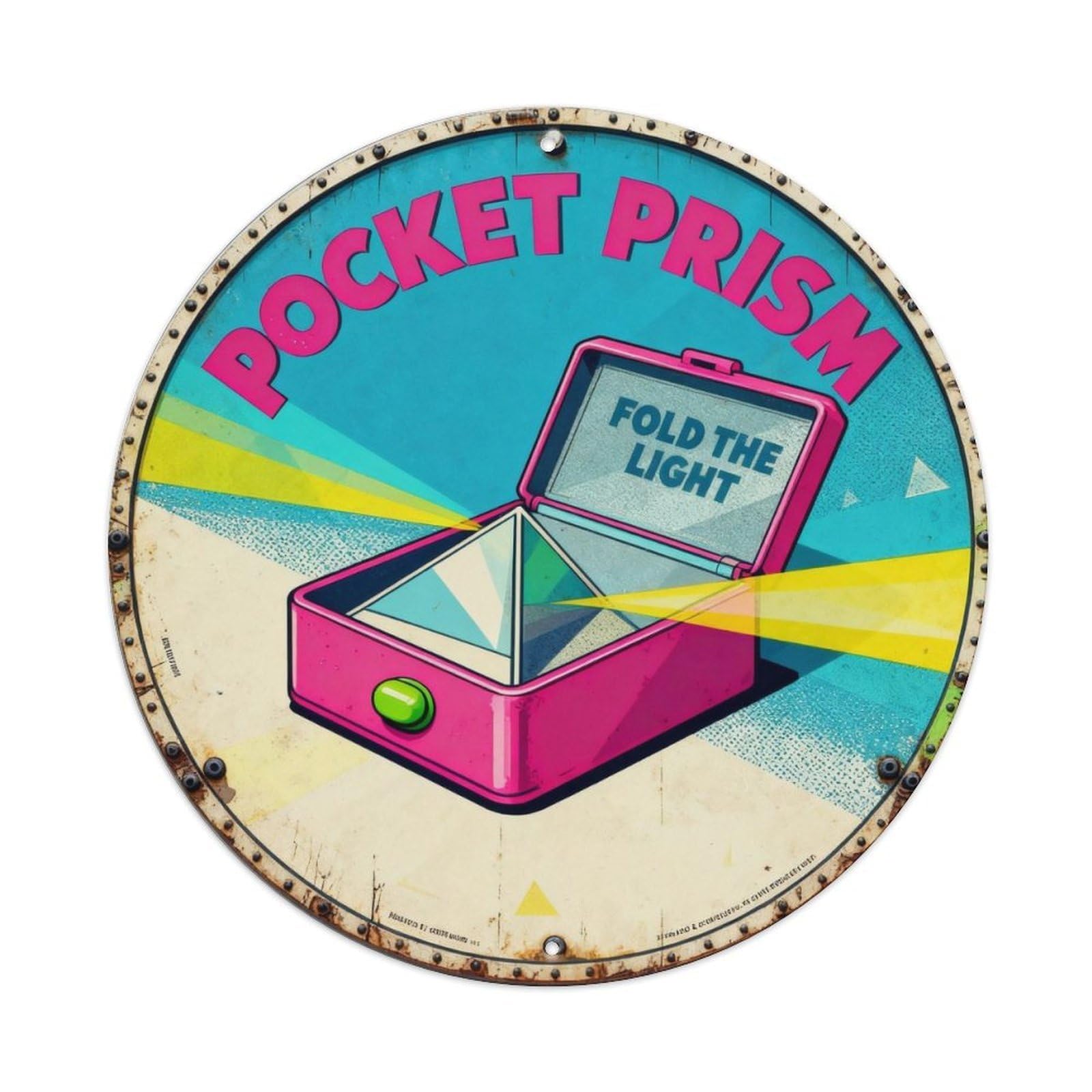 Pocket Prism Sign Metal Tin Sign Plaque