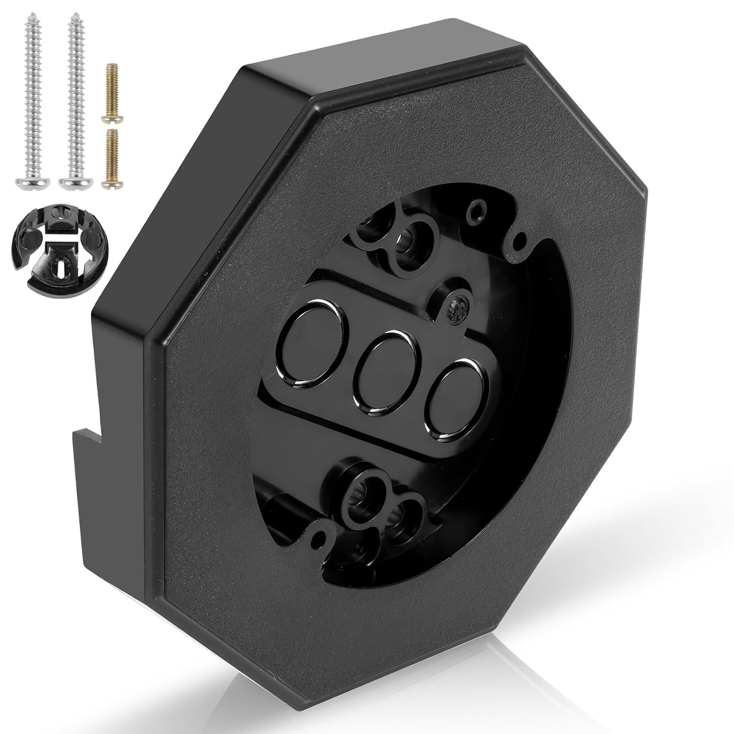 4Pcs Siding Mounting Block, Sturdy Siding Light Mounting Block Exterior Light Mounting Block for 1/2-inch Double-Layer and 4-inch-high Wainscoting Black