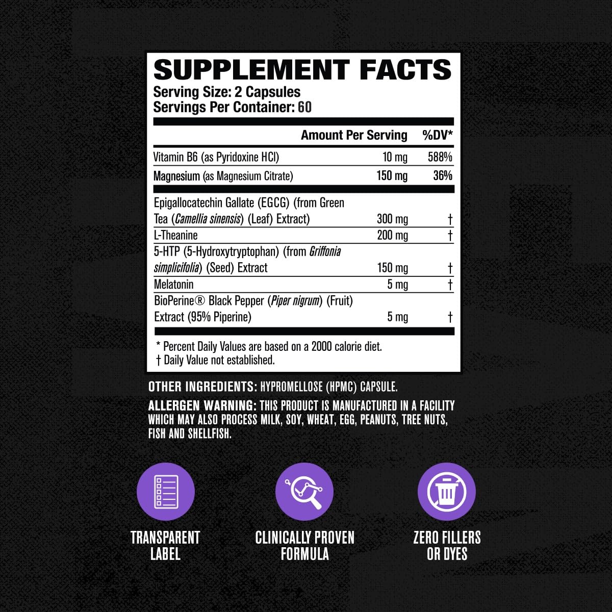 Jacked Factory Lean PM Night Time Fat Burner, Sleep Aid Supplement, & Appetite Suppressant for Men and Women - 120 Stimulant-Free Veggie Weight Loss Diet Pills — Amazon image 6