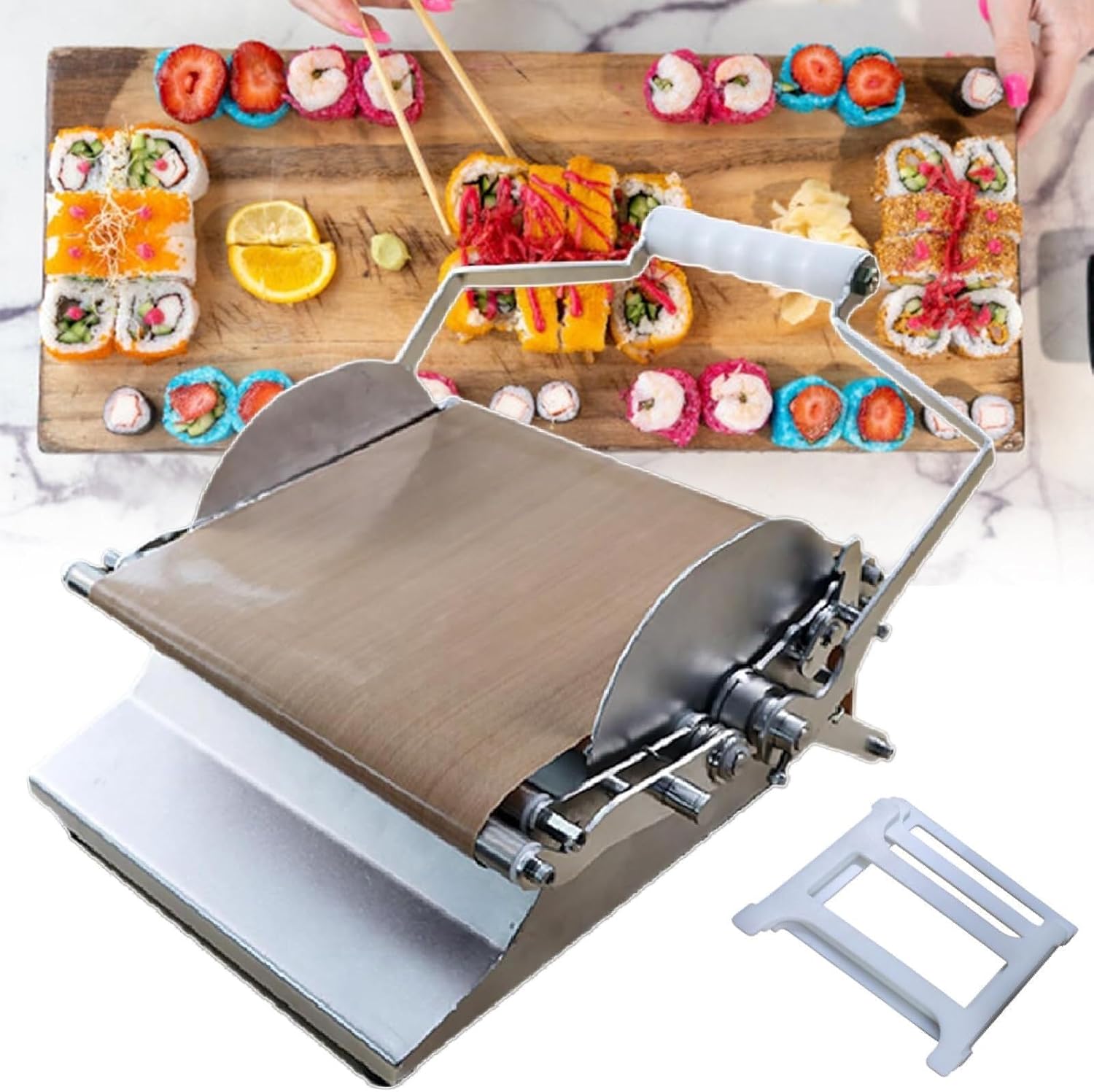 Commercial Round Sushi Roll Machine, Stainless Steel Sushi Maker Rice Roll Mould Kit, 3 Sizes, for Restaurant