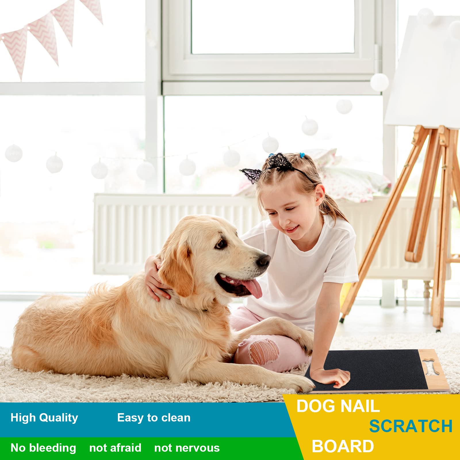 TOYMIS Tappetino AntiGraffio per Unghie per Cani, Tavolette per Graffi per Animali Domestici Lima per Unghie Carta vetrata Tappetino per Cani per Animali Domestici Cura delle Unghie