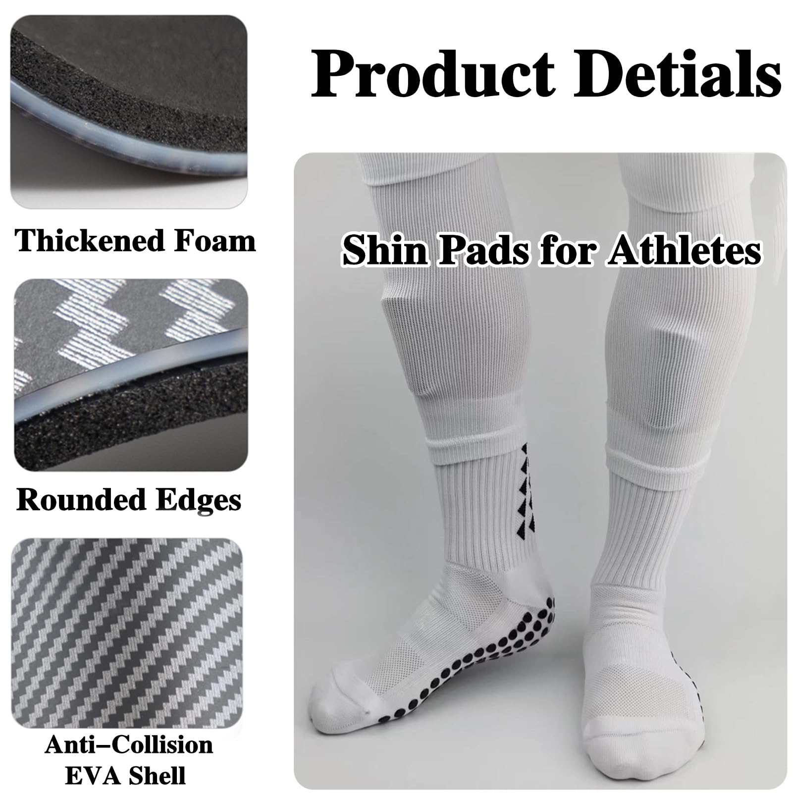 Protège-Tibias Football Enfants - 2 Paires - Mini Taille 10x6cm - Antidérapants - Garçons Filles - 8