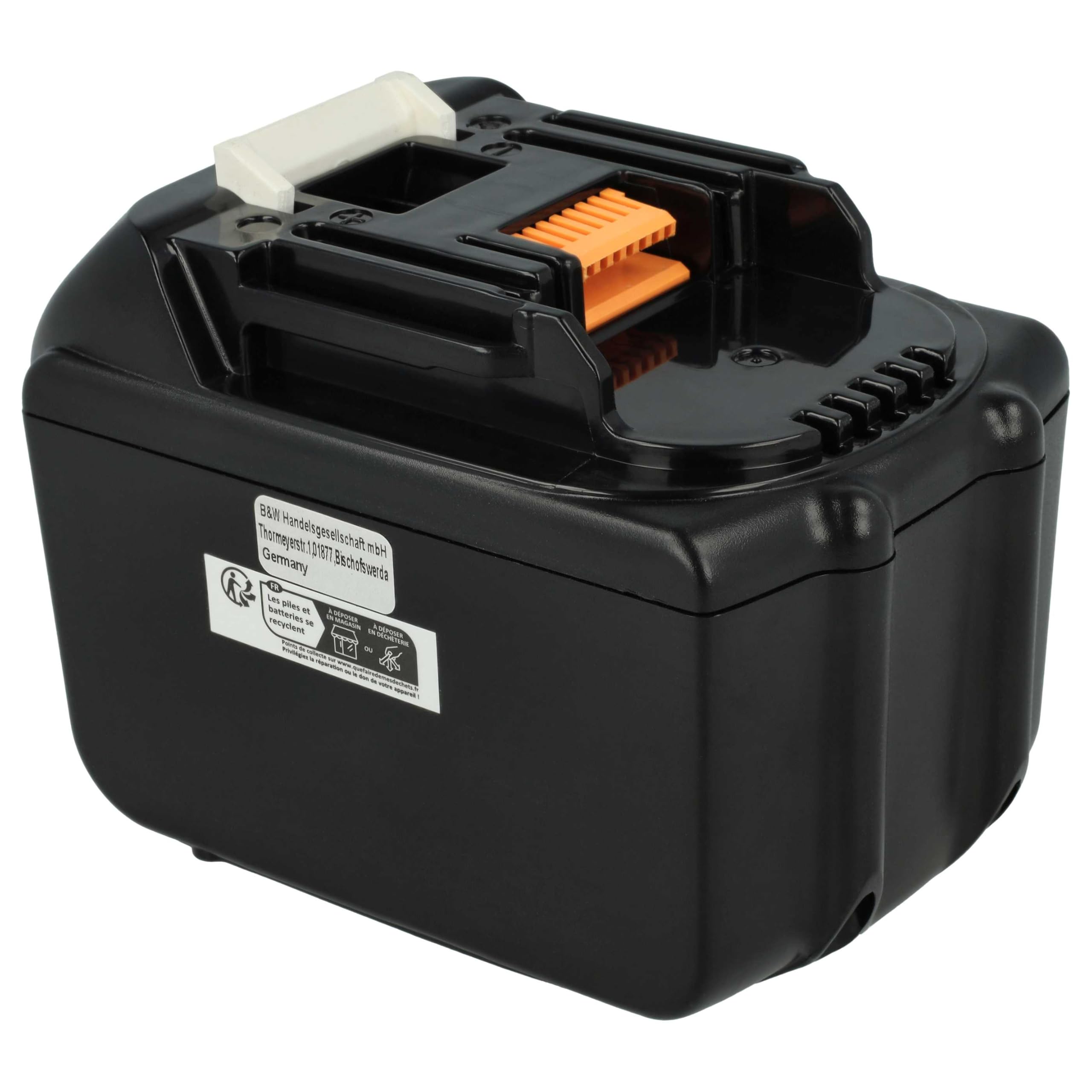 vhbw Akumulator kompatybilny z Makita DVC750LZX1 | DVC860, DVC350Z, DVC860LZ, DVC350, DVC750, DVC861 narzędzie (9000 mAh, Li-Ion, 18 V)