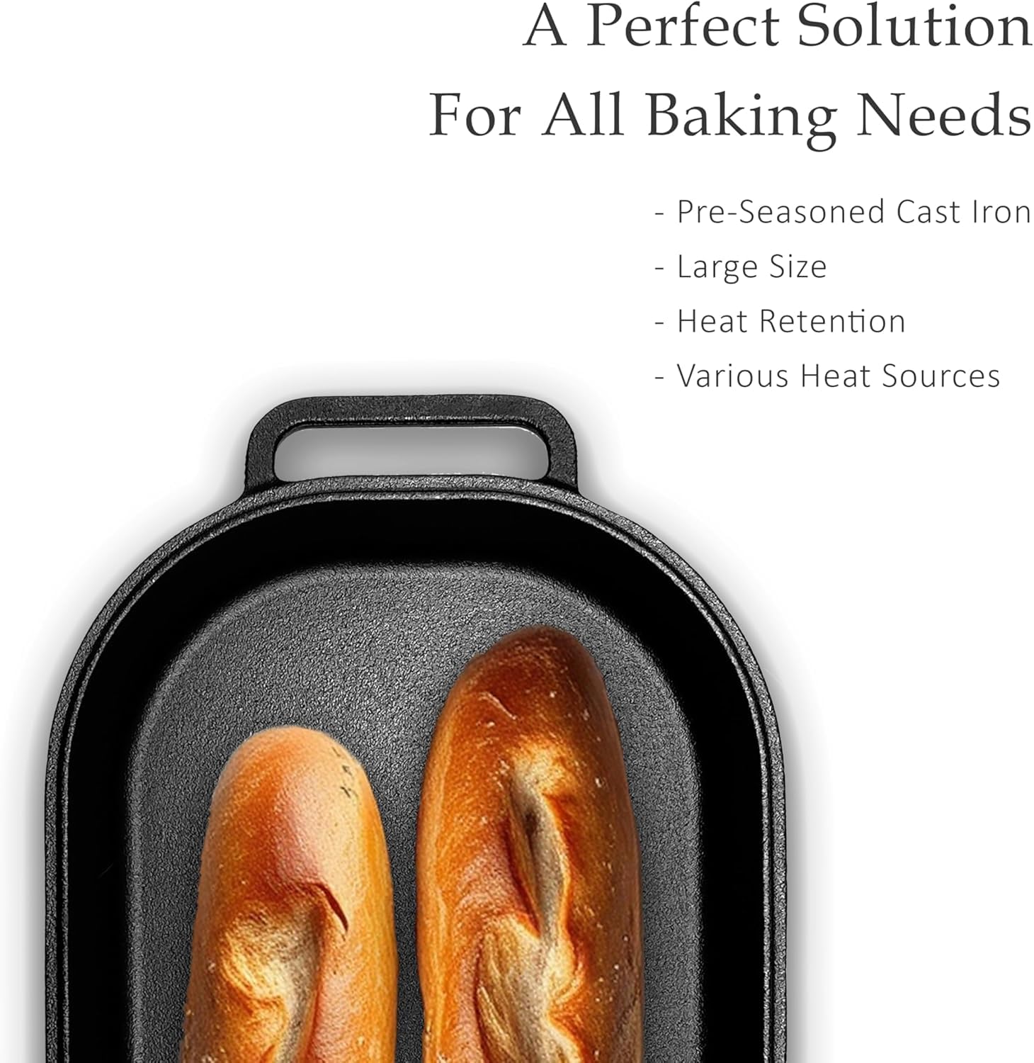 Horno de hierro fundido para asar y guisar, utensilios de cocina esmaltados de doble propósito para uso doméstico