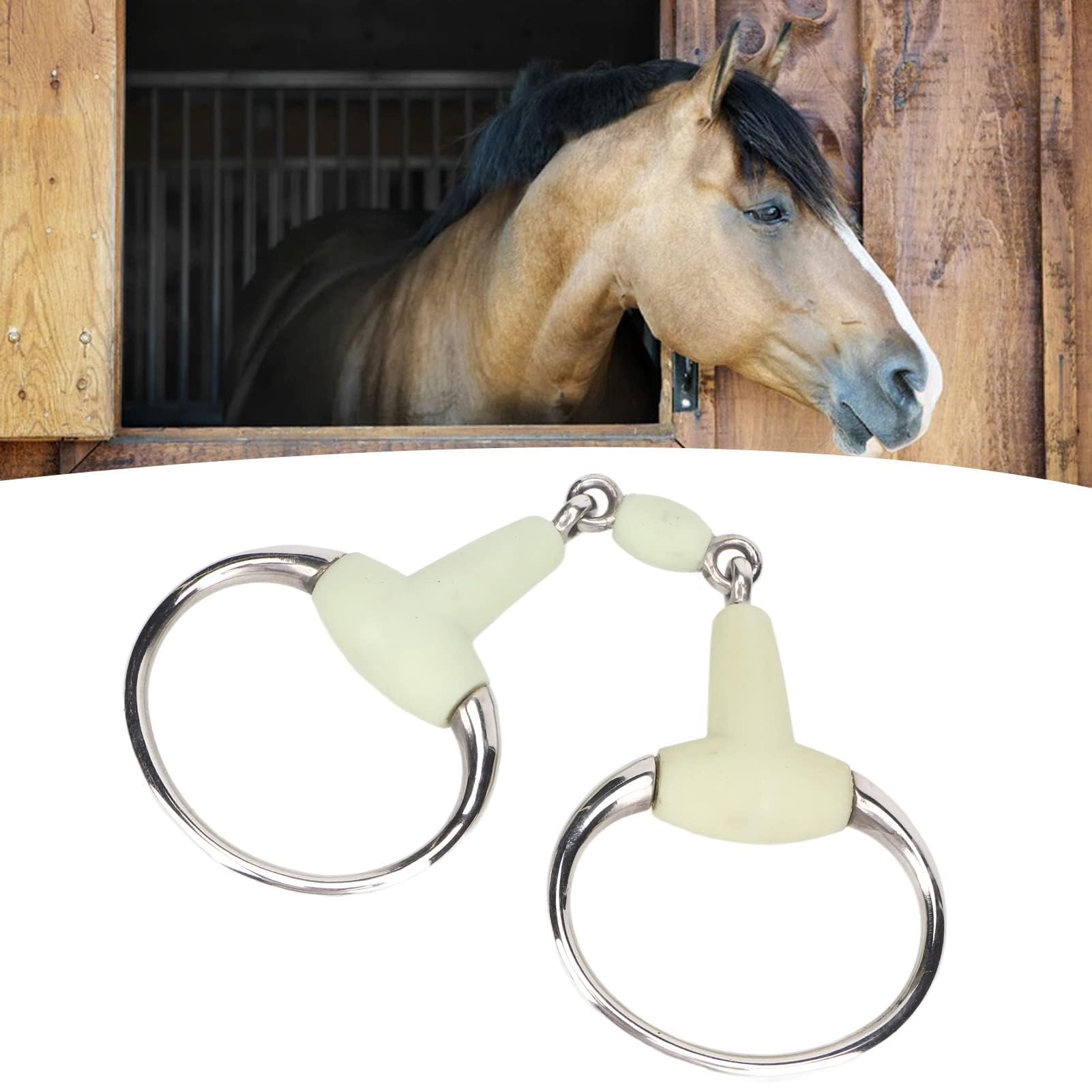 Broca Para Caballo De Acero Inoxidable, Accesorio Para Carreras De Caballos, Sabor A Manzana, Envuelta En Goma, Para Boca De Caballo, Broca Para Caballo, Tachuela, Broca Para