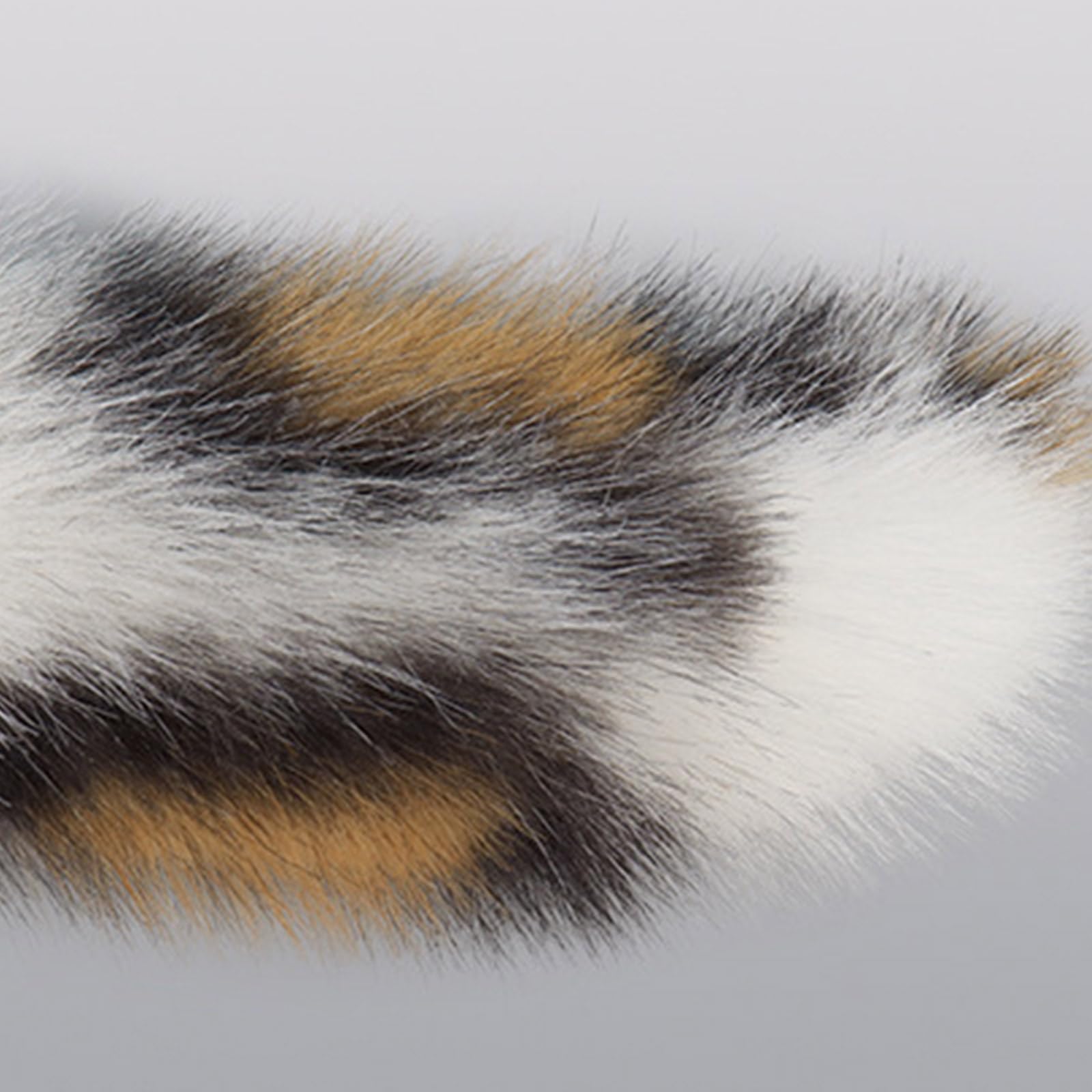 LUOFENG Costume da coda di gatto, leopardo, in finta pelliccia, regolabile, lunga, coda di volpe, per Halloween e feste in maschera