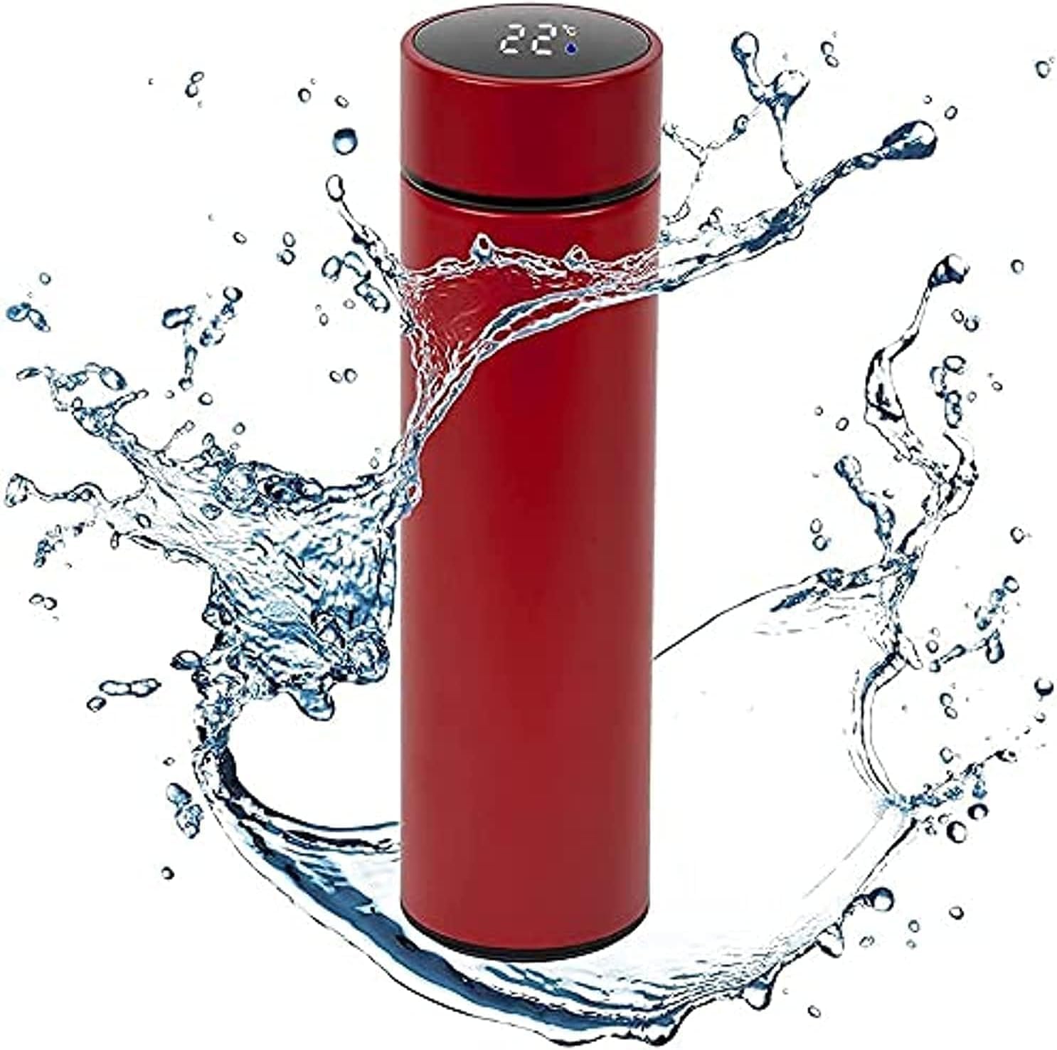 LAM LED Temperature Water Bottle, Stainless Steel Vacuum Travel Mug