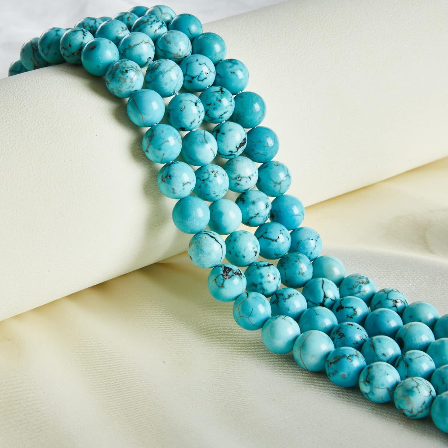 150pcs 8mm Turquoise Beads Natural Gemstone Beads Round Loose Beads for Jewelry Making - Image 6