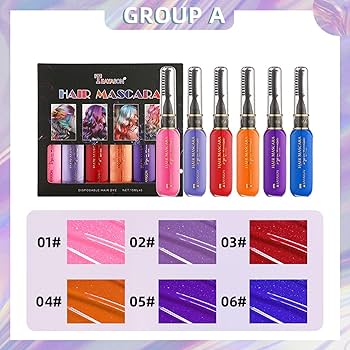 Amazon.co.jp: 【6色セット・2種類】 ヘアカラー 染毛剤 染髪剤 ヘア