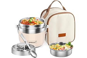 Giant Thermos for Hot Food: 42.3 Oz Insulated Food Container with Insulated Bag