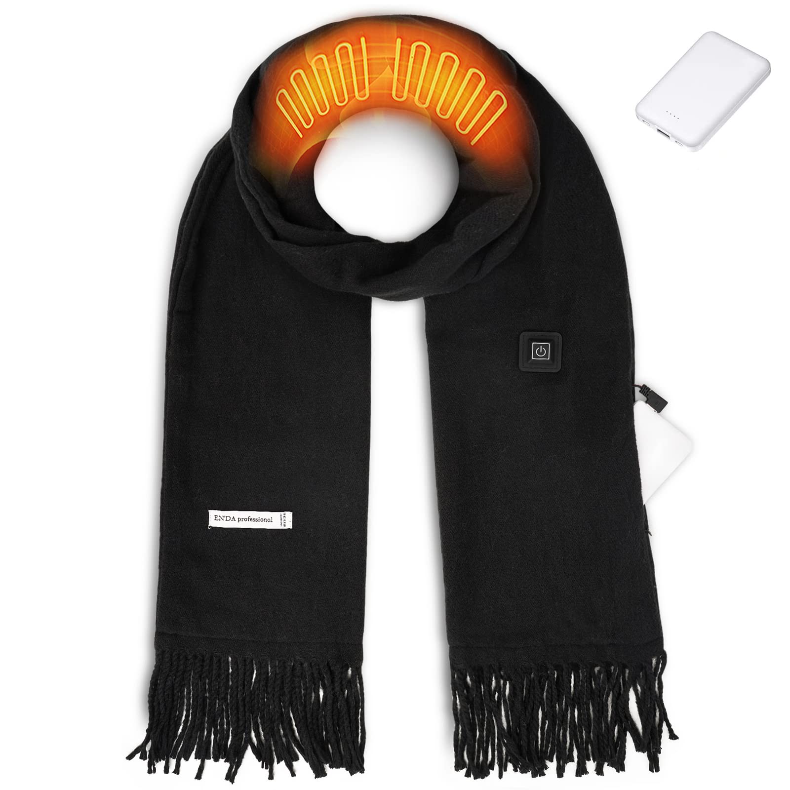 Heated Scarf for Women and Men with Rechargeable Battery, Winter Electric Scarf for Cold Weather