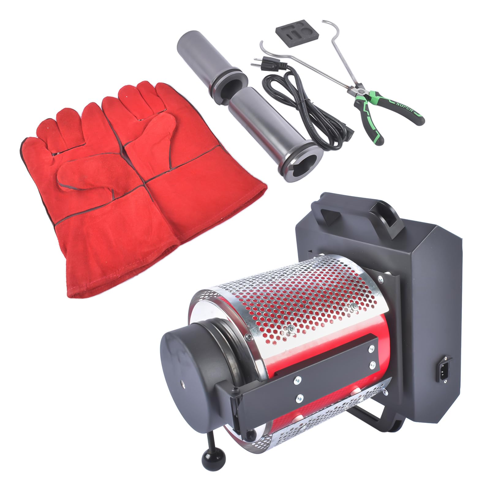 Electric Gold Melting Furnace 1100°C/2012°F 110V for Melting Metals with Heat Shield 2KG&3KG Crucible Mixizap