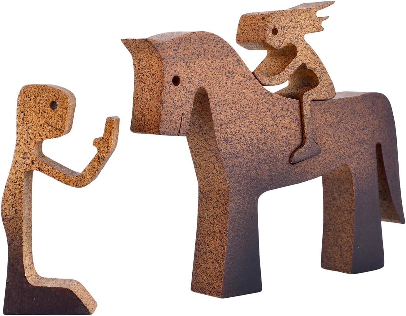 GUANKE Wooden Women's Dog Carving Ornaments are Used for Home Office Desks,Wooden Dog Carving Decorations,Wood Carving Decorations - Increase (PL009A)