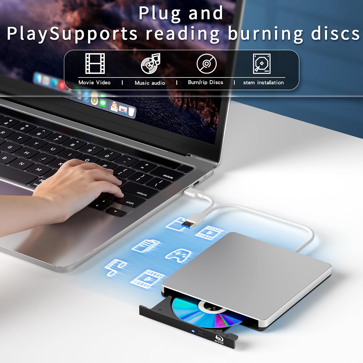 Dainty External Compatible with Bluray Drive Read and Write