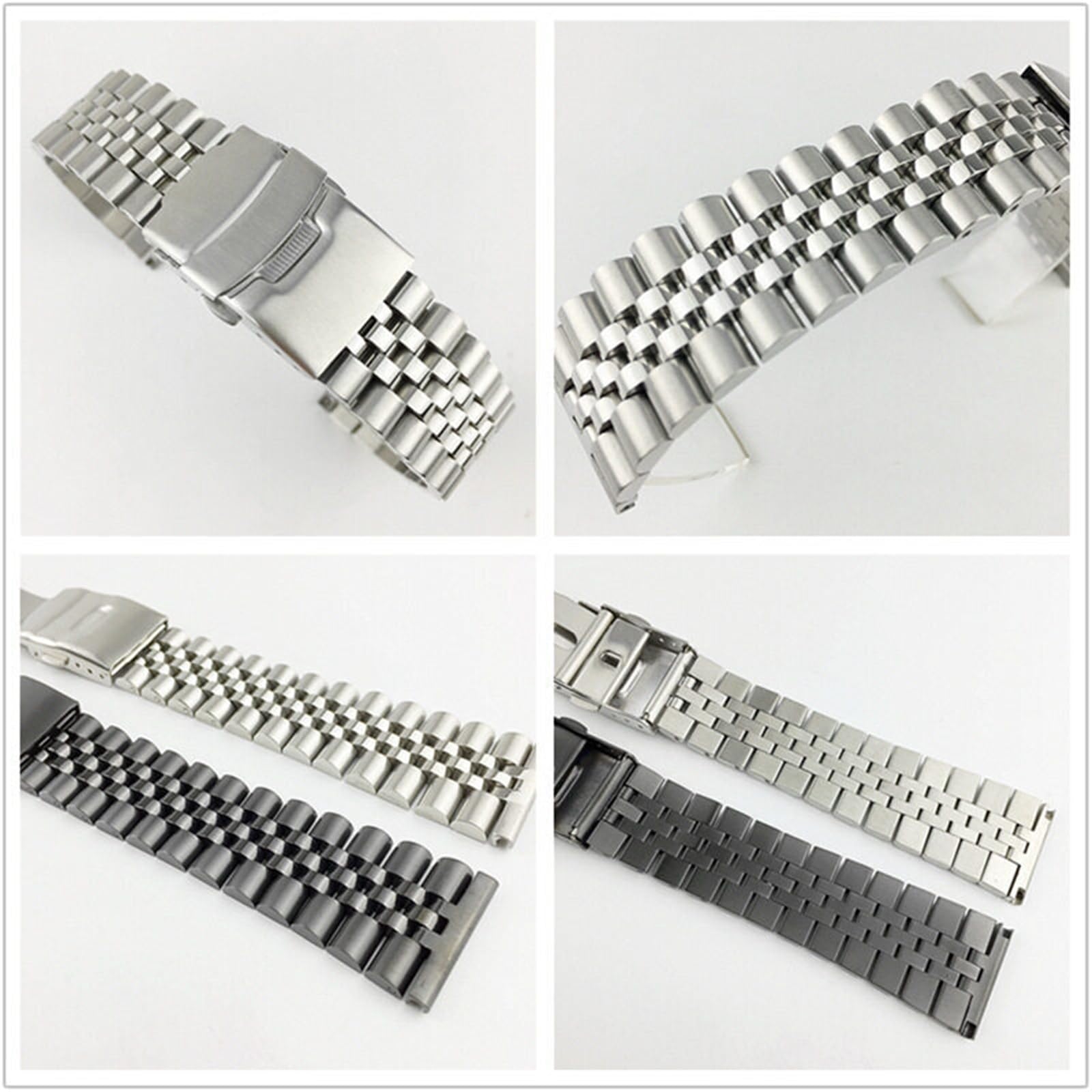 Correa de Reloj de Acero Inoxidable, Banda de Metal, Pulsera de Repuesto Universal de liberación rápida for Hombres y Mujeres