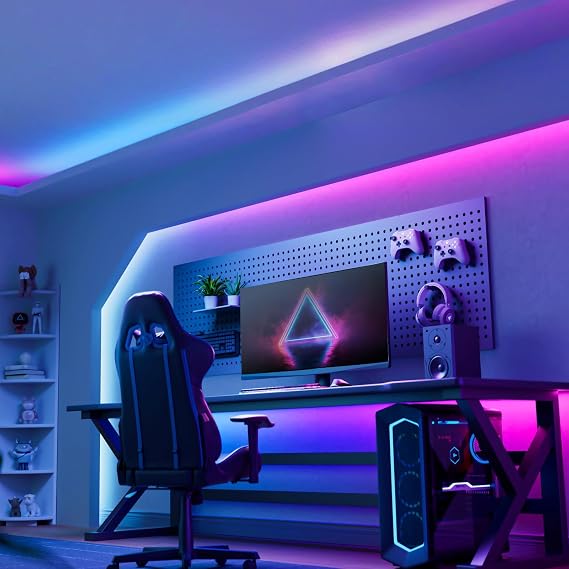 YEELIGHT 20FT LED Strip Lights, 108 LEDs Smart Light Strips with Music Sync, RGB Color Changing Light with Bluetooth Connected and APP Control, Led Lights for Bedroom, Living Room