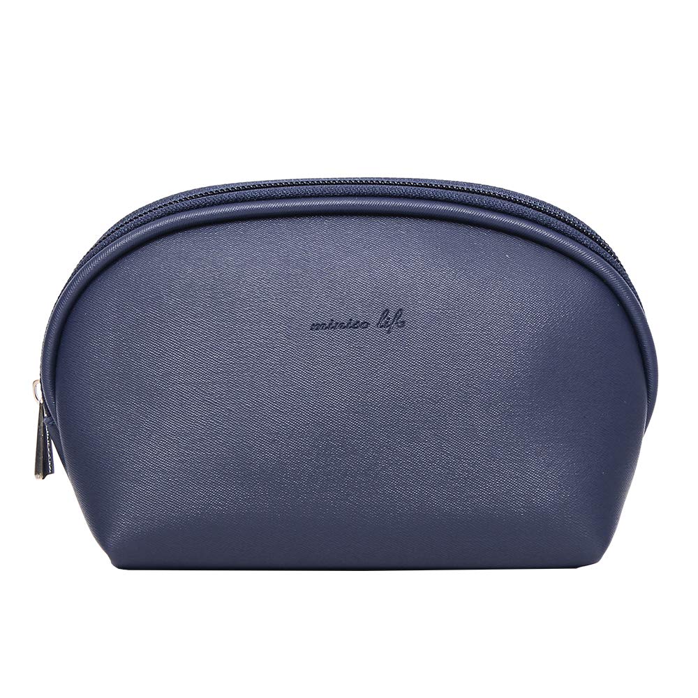 MINISO Simple Semicircle Cosmetic Bag Portable Makeup Pouch for Women Multifunctional Travel Storage Toiletry Bag, Dark Blue-image-43