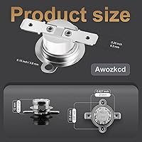 Vista 4 de UL/CUL KSD301 Termostato para Ventilador de Ático Solar, Activado a 80°C/176°F y Desactivado a 60°C/140°F, Interruptor Térmico de Apertura Normal