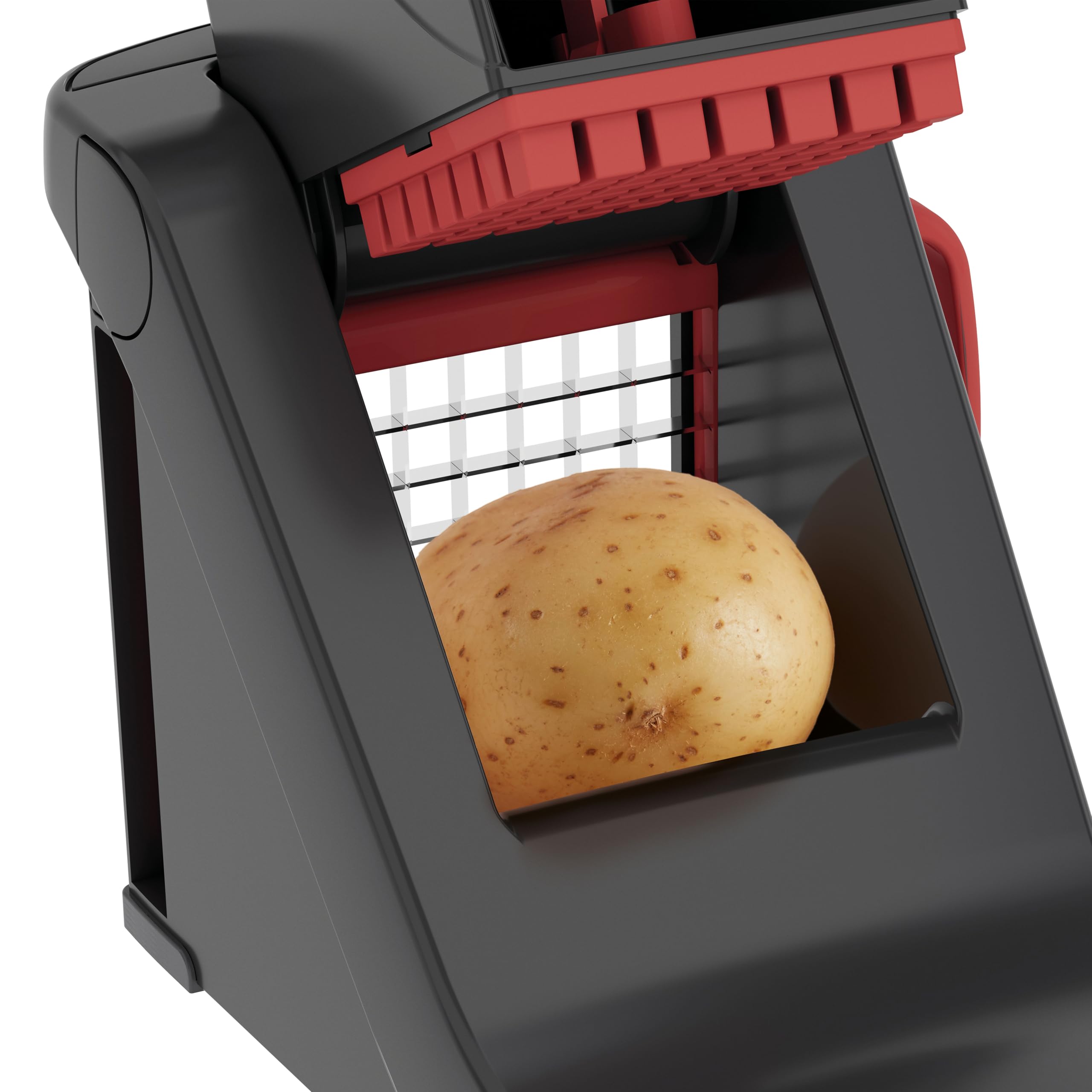 Zyliss Picadora de patatas y verduras, cortador manual de patatas y freír, cuchillas de acero inoxidable, base antideslizante, fácil de limpiar