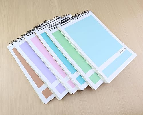 Miniatura 5 de Bloc de notas Steno, paquete de 6 blocs de notas en espiral superior, 6 x 9 pulgadas, 80 hojas, cuaderno Gregg Rule Steno para escribir notas en la