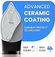 Vista 6 de Xabitat Luxury Cordless Iron 1500W Steam Iron Anti Drip Thermal Protection Technology Nonstick Ceramic Soleplate 2-in-1 Cord/Cordless