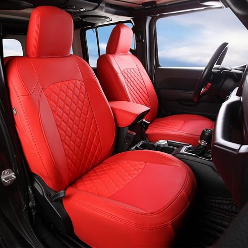 GIANT PANDA Juego completo de fundas de asiento de automóvil personalizadas para Jeep Wrangler de 4 puertas JL Sahara Altitude Rubicon 392 Unlimited