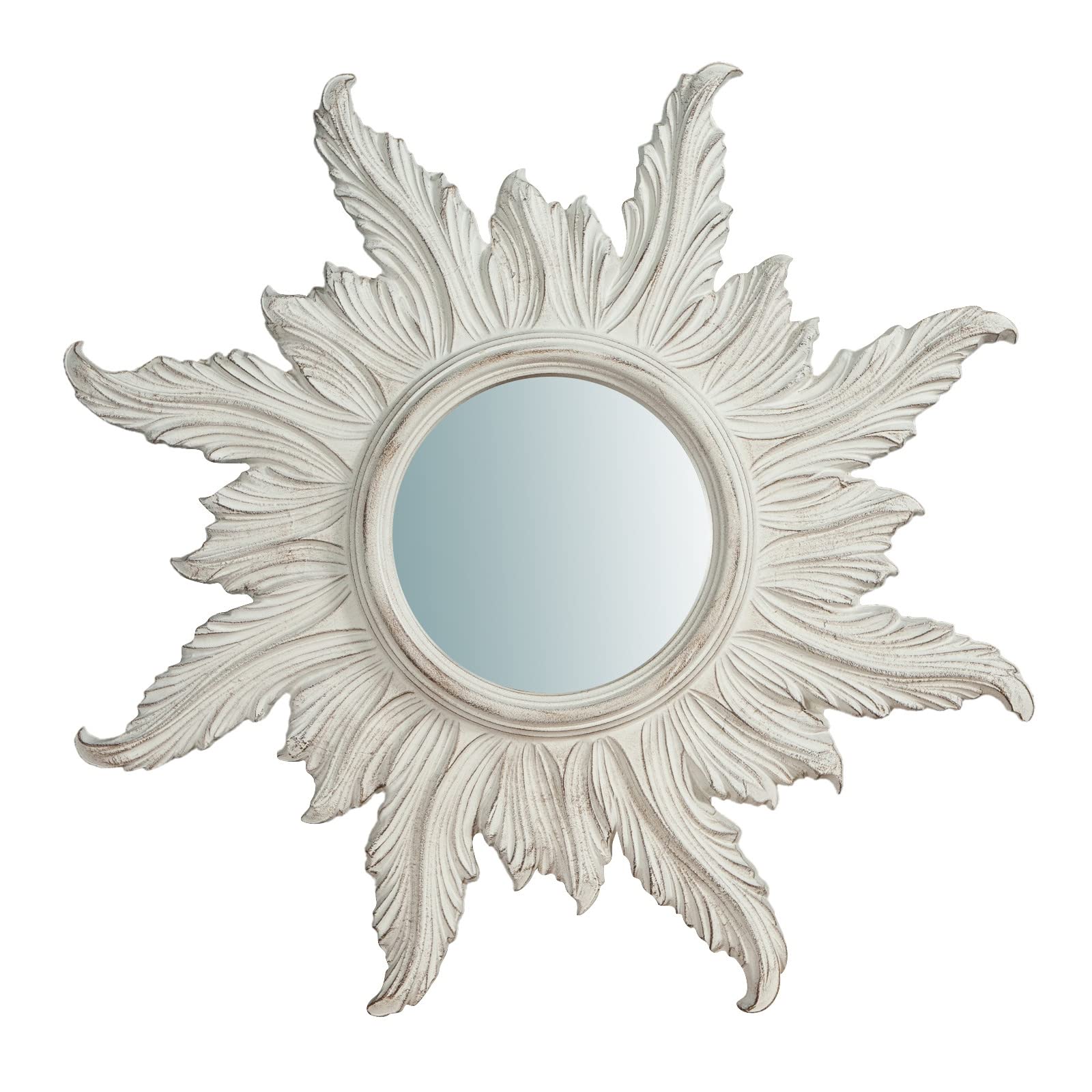 Biscottini Specchio shabby chic da parete 60x60 cm | Specchi decorativi da parete | Specchio ingresso bianco