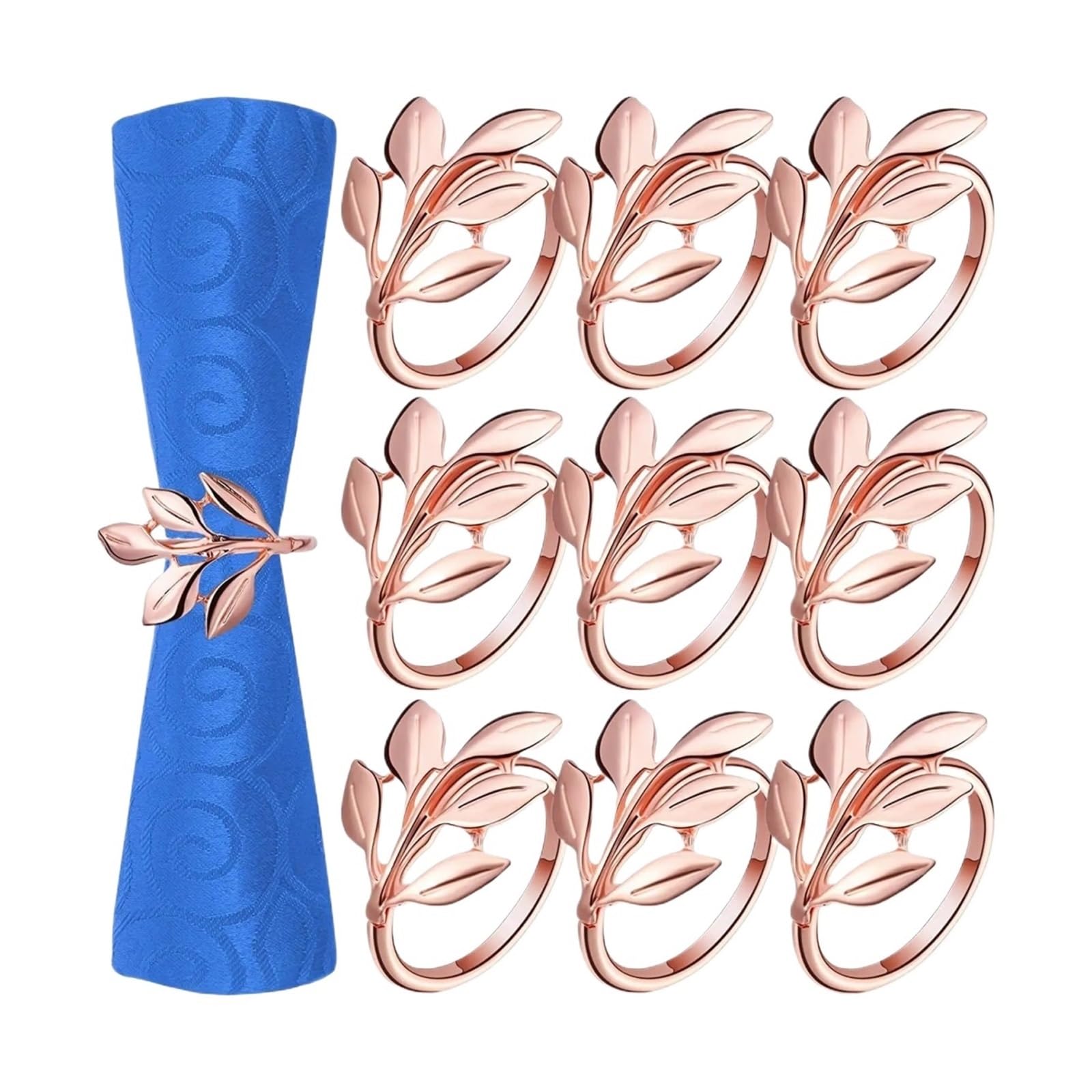 Table Decor Napkin Rings, Napkin Rings 60pcs Multicolor Zinc Alloy Smooth Edges Heat and Cold