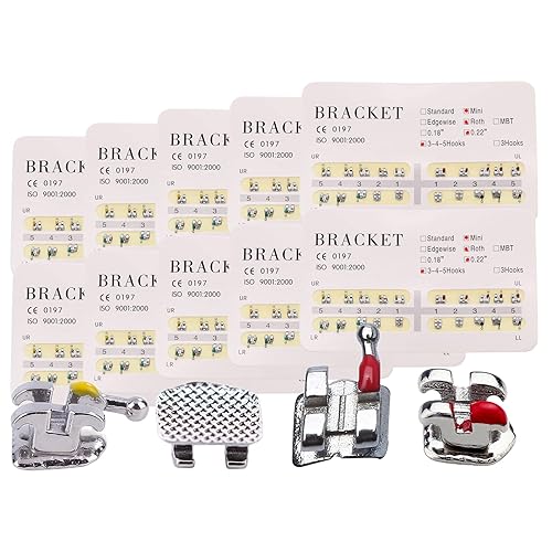 200 unids/10 sets dientes modelo ejercicios enseñanza mini soportes Roth .022 ranuras 345 con ganchos